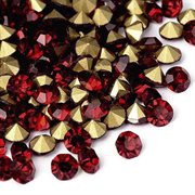 Rhinstene af krystalglas. SS6. Grade A. Rubinrød. 2 mm. 1400 stk.